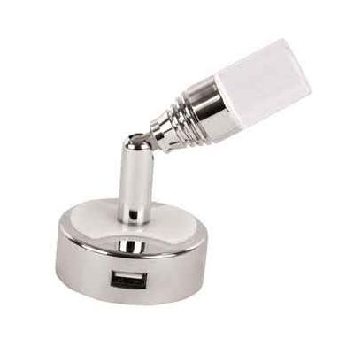 Luz de lectura led 12V/1W con USB + interruptor oscilante