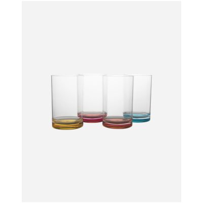 VASO DE AGUA ARCO IRIS 320ml 4PZAS GIMEX
