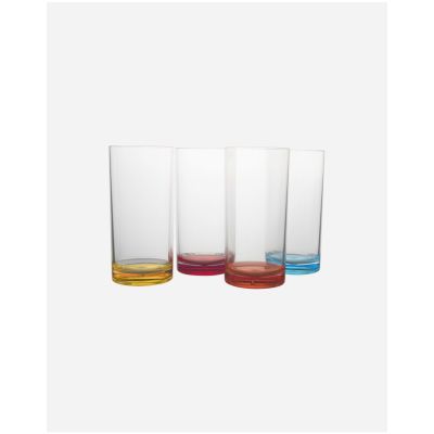 VASO LARGOARCO IRIS 480ML 4Pzas GIMEX 
